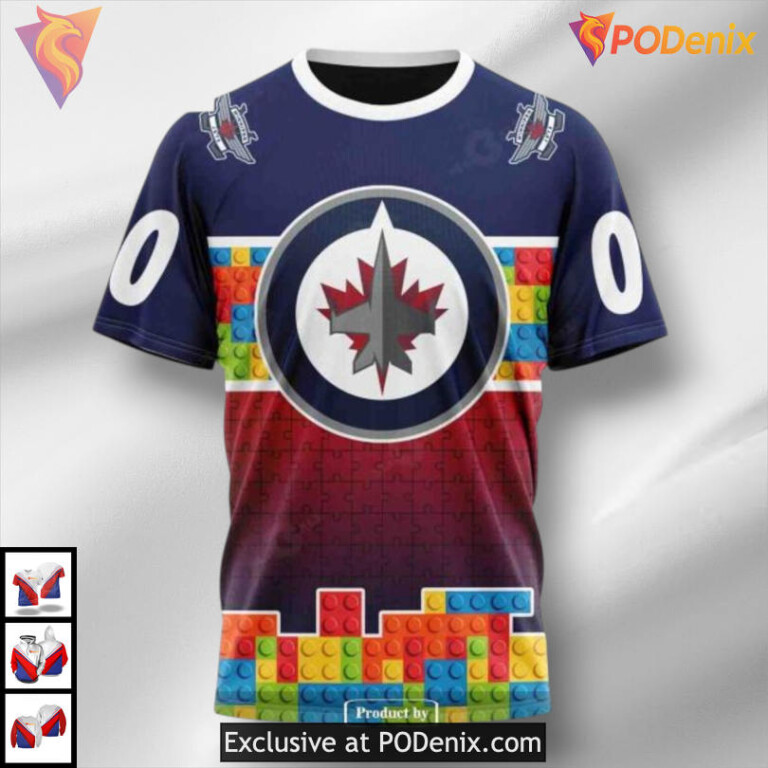 Unisex Festive Season Design Winnipeg Jets Winter Hoodie Christmas NHL 3D - 2