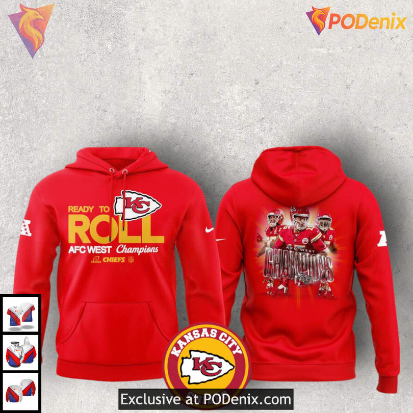 Ready To Roll AFC West Kansas City Chiefs Zip Up Hoodie, Custom 3D Edition Ready To Roll AFC West Kansas City Chiefs Zip Up Hoodie, Custom 3D Edition