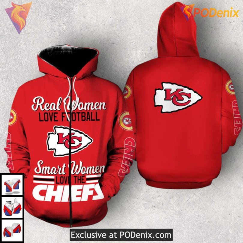 Real Women Love Football Kansas City Chiefs Hoodie, Full Zip Smart Fan Apparel Real Women Love Football Kansas City Chiefs Hoodie, Full Zip Smart Fan Apparel