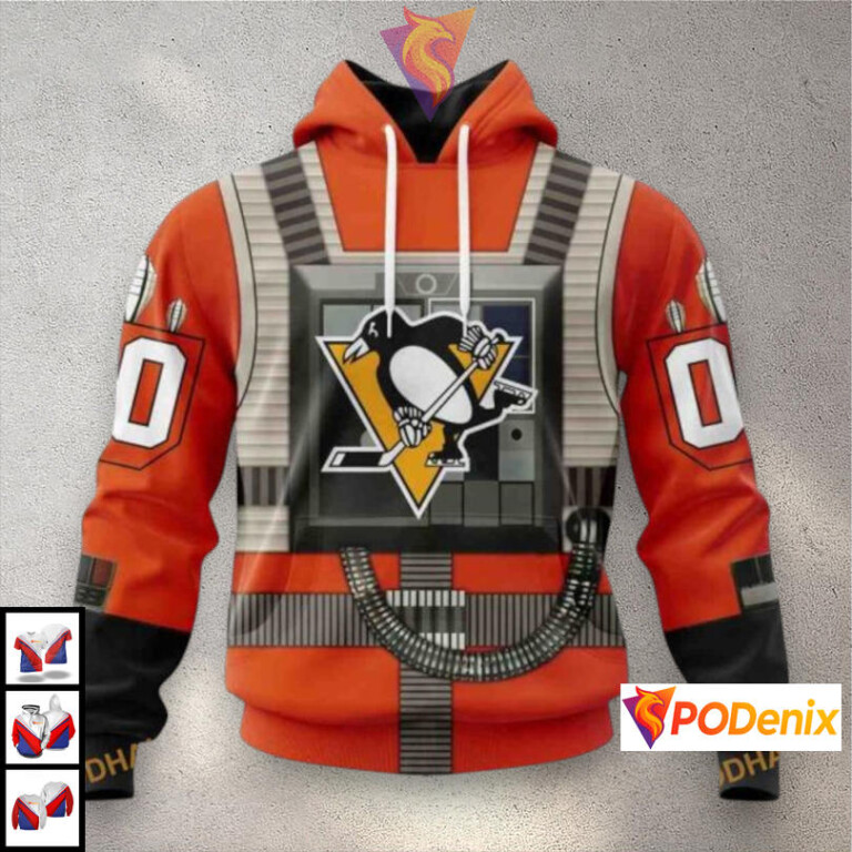 Rebel Pilot Star Wars Design NHL Pittsburgh Penguins Kids Hoodie 3D