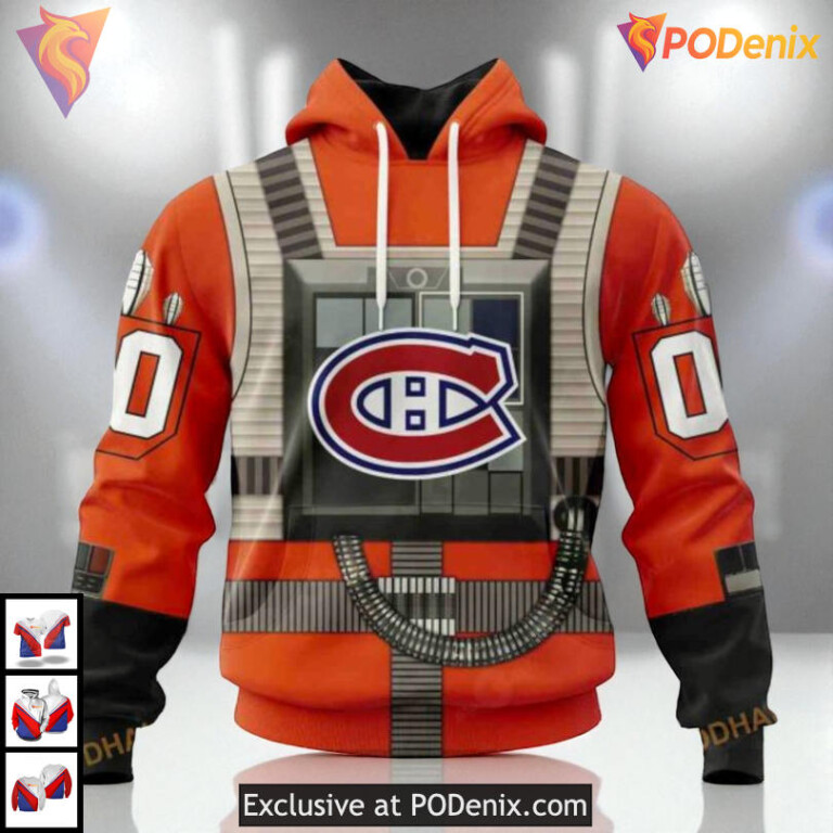 Rebel Pilot Star Wars Edition NHL Montreal Canadiens Full Print Hoodie 3D