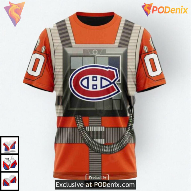 Rebel Pilot Star Wars Edition NHL Montreal Canadiens Full Print Hoodie 3D - 2