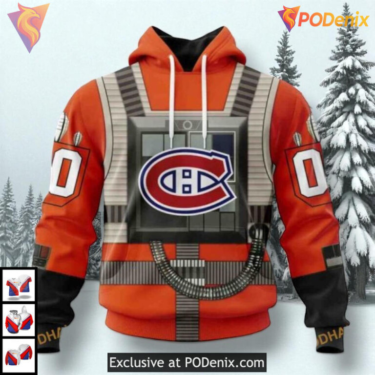 Rebel Pilot Star Wars Edition NHL Montreal Canadiens Unisex Hoodie 3D