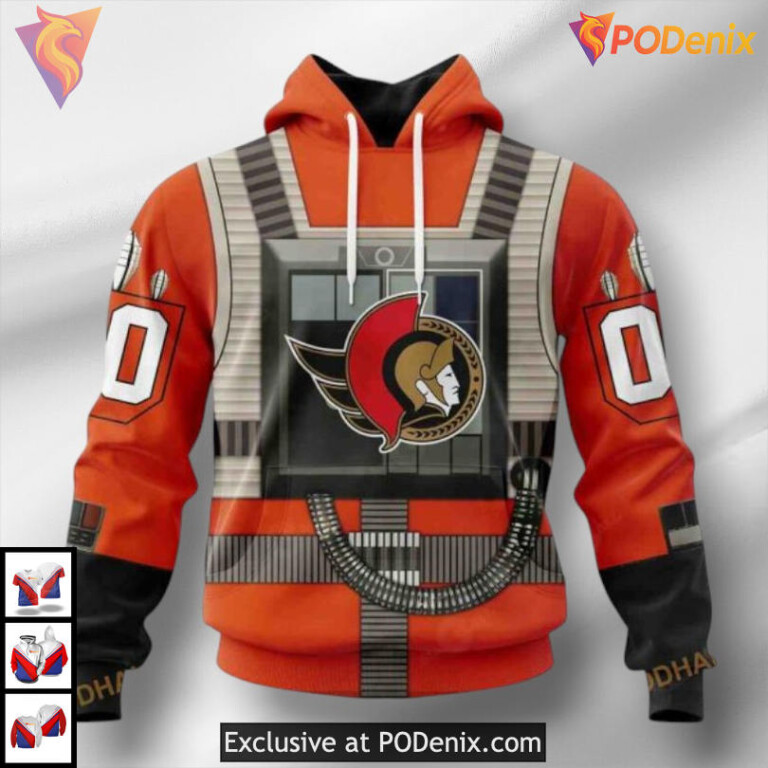 Rebel Pilot Star Wars Tribute NHL Ottawa Senators Hoodie 3D Apparel