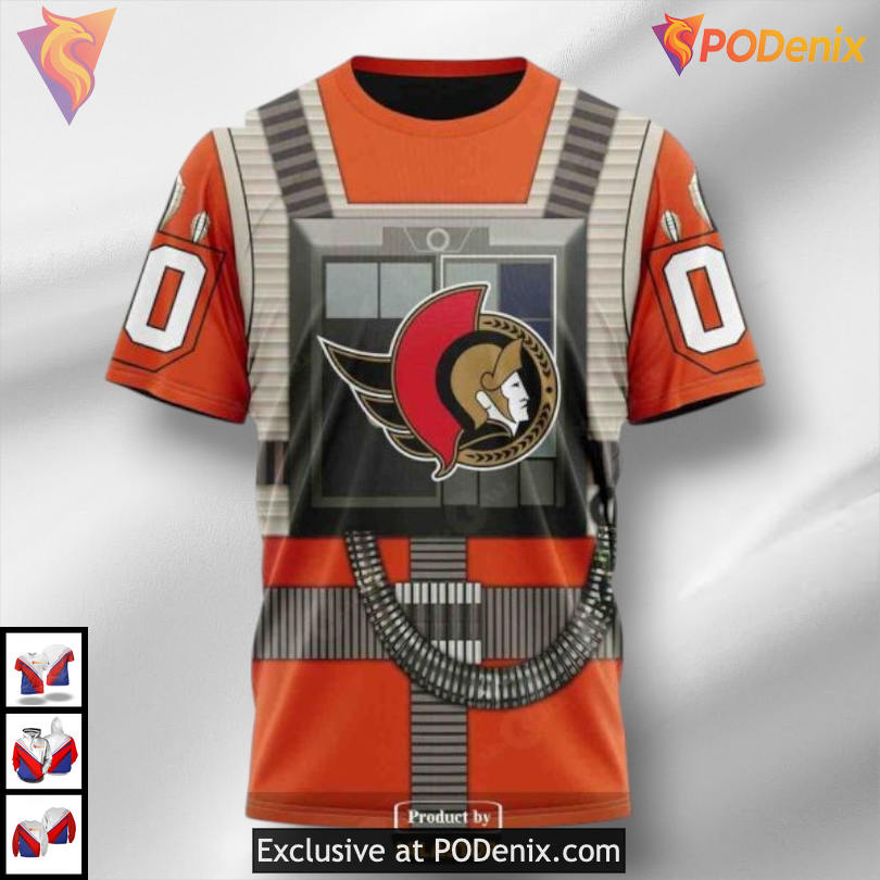 Rebel Pilot Star Wars Tribute NHL Ottawa Senators Hoodie 3D Apparel Rebel Pilot Star Wars Tribute NHL Ottawa Senators Hoodie 3D Apparel