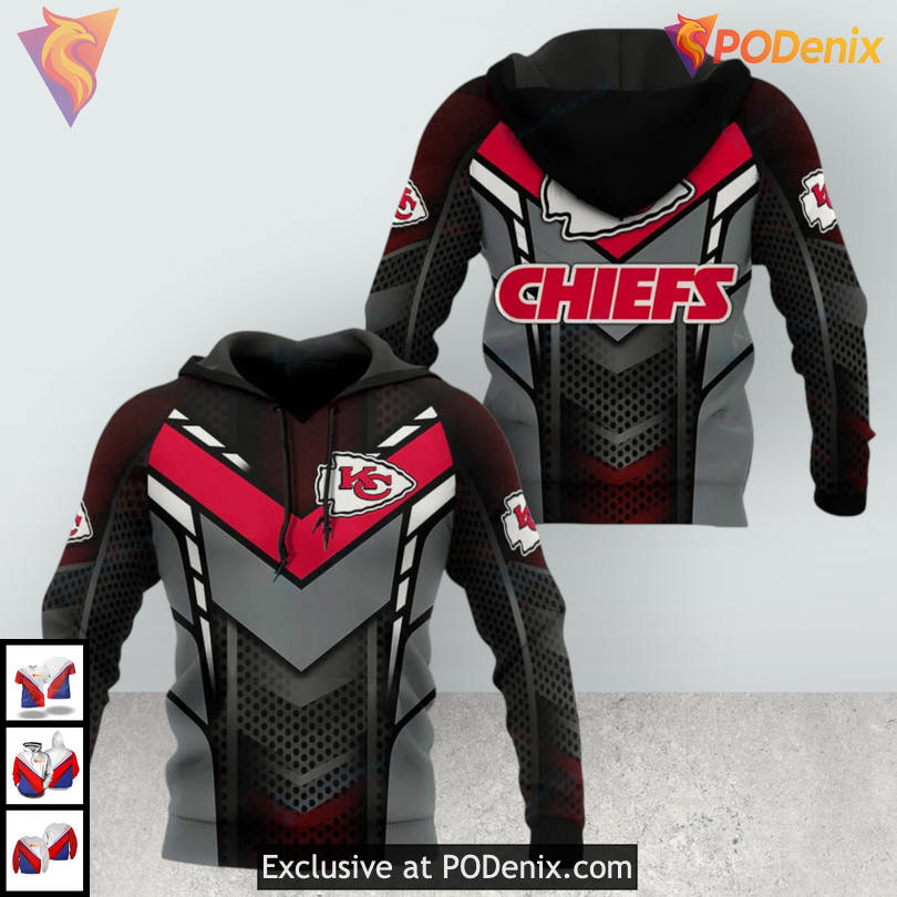 Red Black Stealth Kansas City Chiefs Hoodie For Men, Kids Football 3D Edition Red Black Stealth Kansas City Chiefs Hoodie For Men, Kids Football 3D Edition