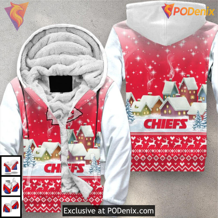 Retro Christmas Pattern Kansas City Chiefs Youth Hoodie, Limited 3D Edition - 2
