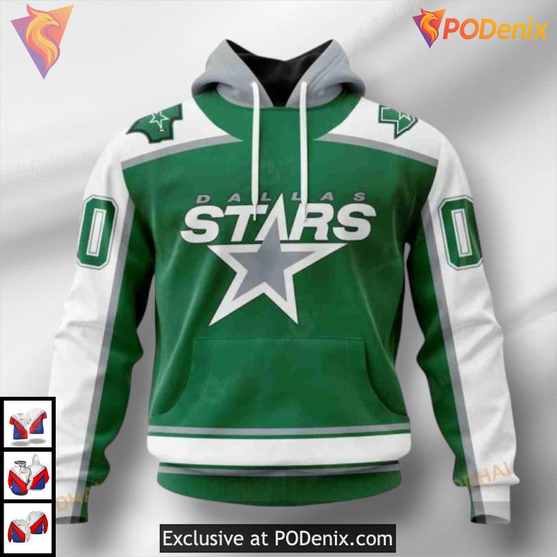 Retro Concept Edition Personalized Dallas Stars Hoodie Custom Sweatshirt