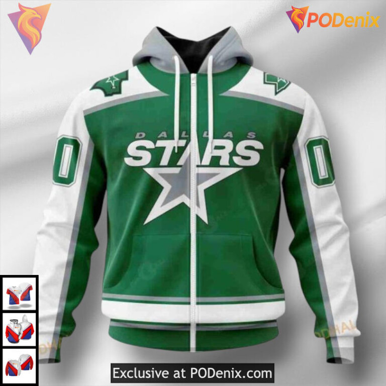 Retro Concept Edition Personalized Dallas Stars Hoodie Custom Sweatshirt - 1