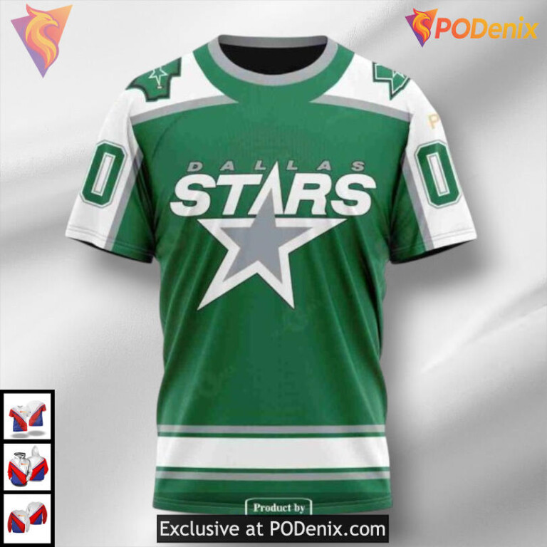 Retro Concept Edition Personalized Dallas Stars Hoodie Custom Sweatshirt - 3