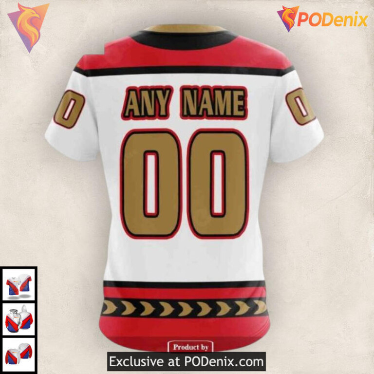 Retro Concept Inspired Design NHL Ottawa Senators Hoodie 3D - 3