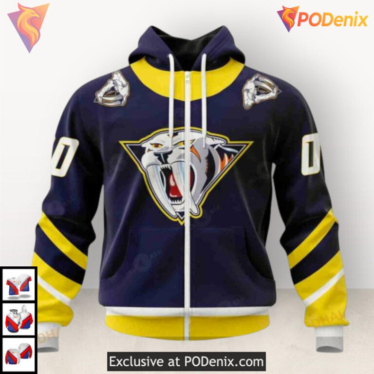 Retro Concepts Inspired Design Nashville Predators Christmas Hoodie Sweatshirt - 1