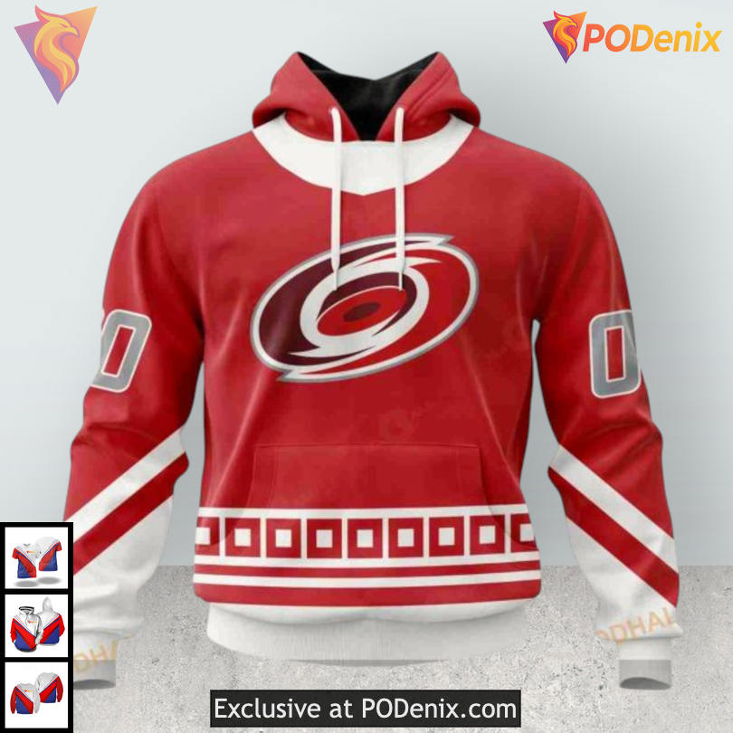Retro Concepts Inspired Design Personalized Carolina Hurricanes Hoodie Sweatshirt