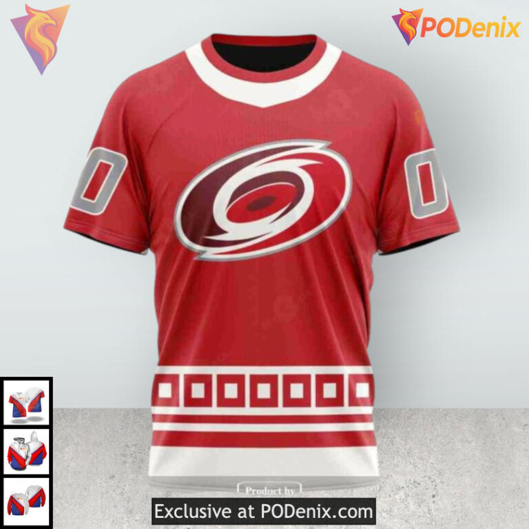 Retro Concepts Inspired Design Personalized Carolina Hurricanes Hoodie Sweatshirt - 3