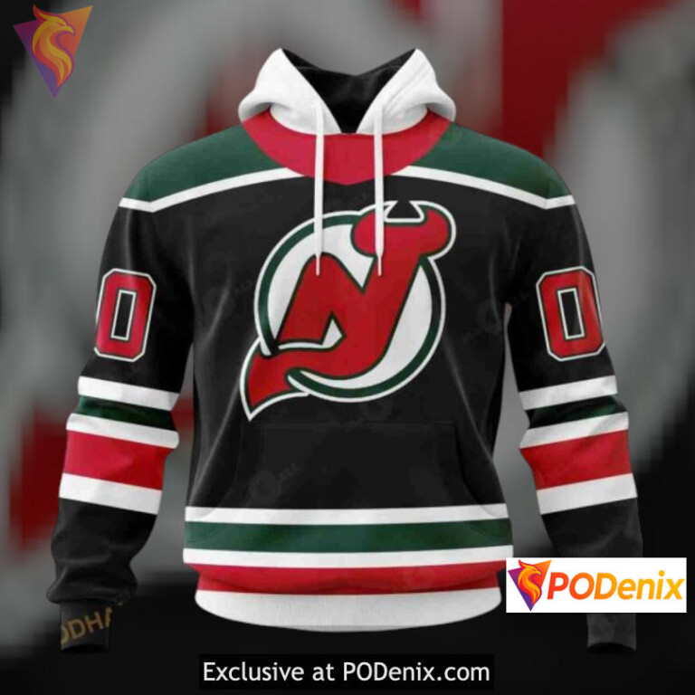 Retro Concepts Inspired New Jersey Devils Zip Up Hoodie Unisex Sweatshirt 3D