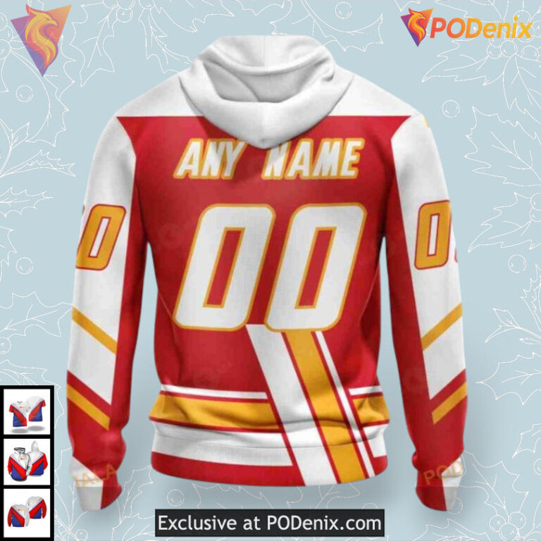 Retro Concepts Style Calgary Flames Holiday Hoodie 3D Sweatshirt - 2