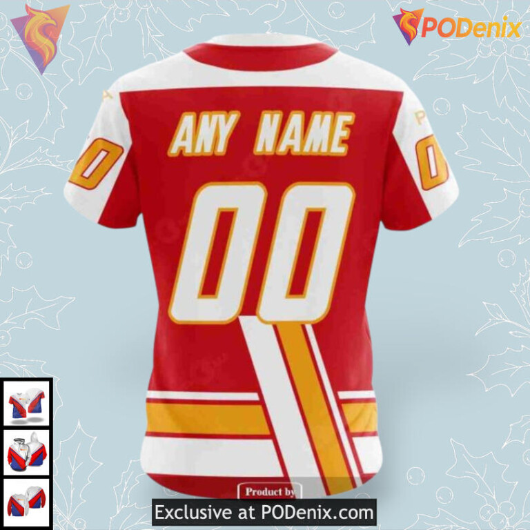 Retro Concepts Style Calgary Flames Holiday Hoodie 3D Sweatshirt - 4