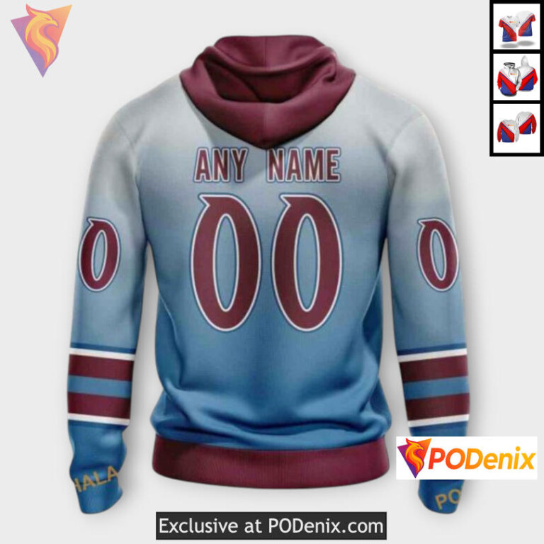 Retro Gradient Artwork Edition Colorado Avalanche 3D Hoodie Sweatshirt - 1