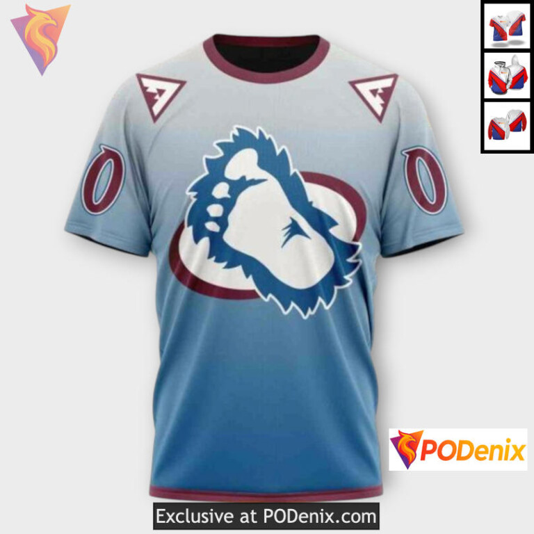 Retro Gradient Artwork Edition Colorado Avalanche 3D Hoodie Sweatshirt - 2