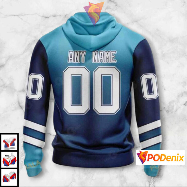 Retro Gradient Color Concept Custom Retro Pittsburgh Penguins Hoodie NHL 3D - 1