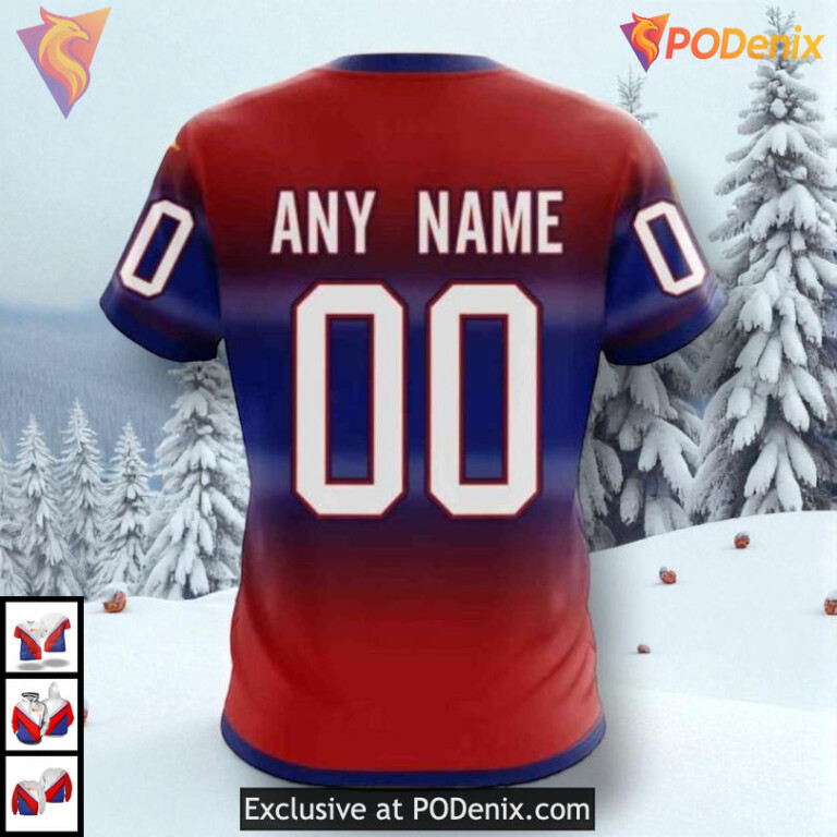 Retro Gradient Color Concept NHL Montreal Canadiens Holiday Hoodie 3D - 3