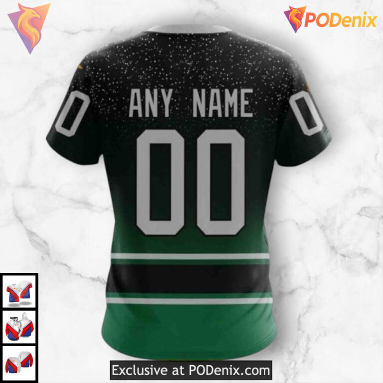 Retro Gradient Design Tribute Dallas Stars Unisex Hoodie Custom 3D Shirt - 3