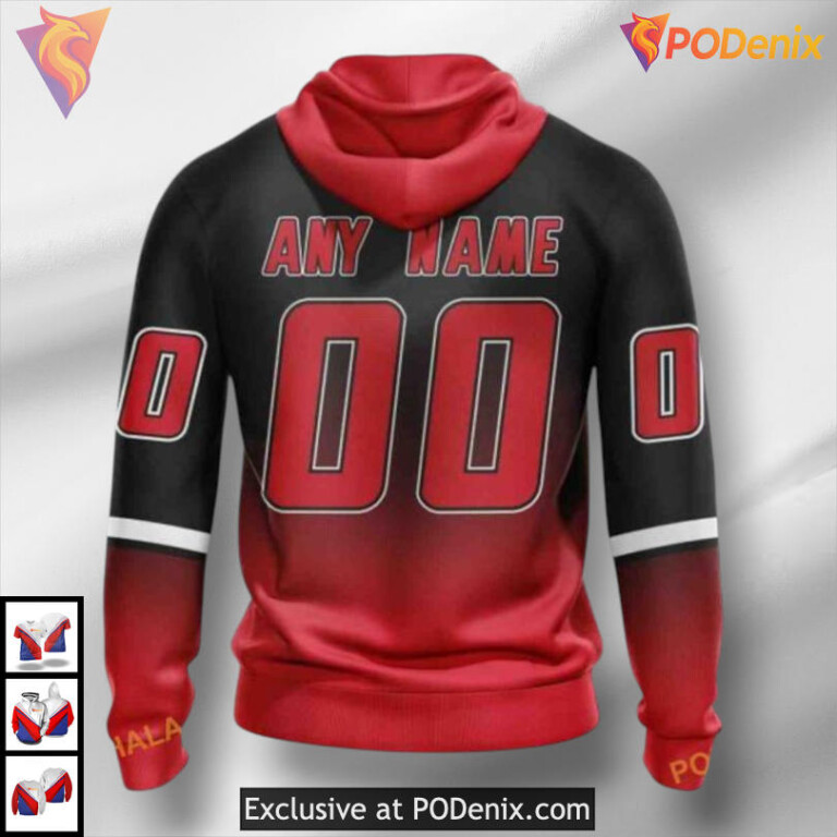 Retro Gradient Inspired Artwork Carolina Hurricanes Full Print Hoodie Sweatshirt 3D - 1
