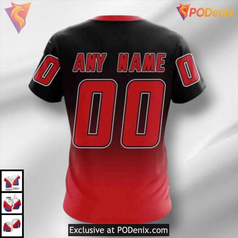 Retro Gradient Inspired Artwork Carolina Hurricanes Full Print Hoodie Sweatshirt 3D - 3
