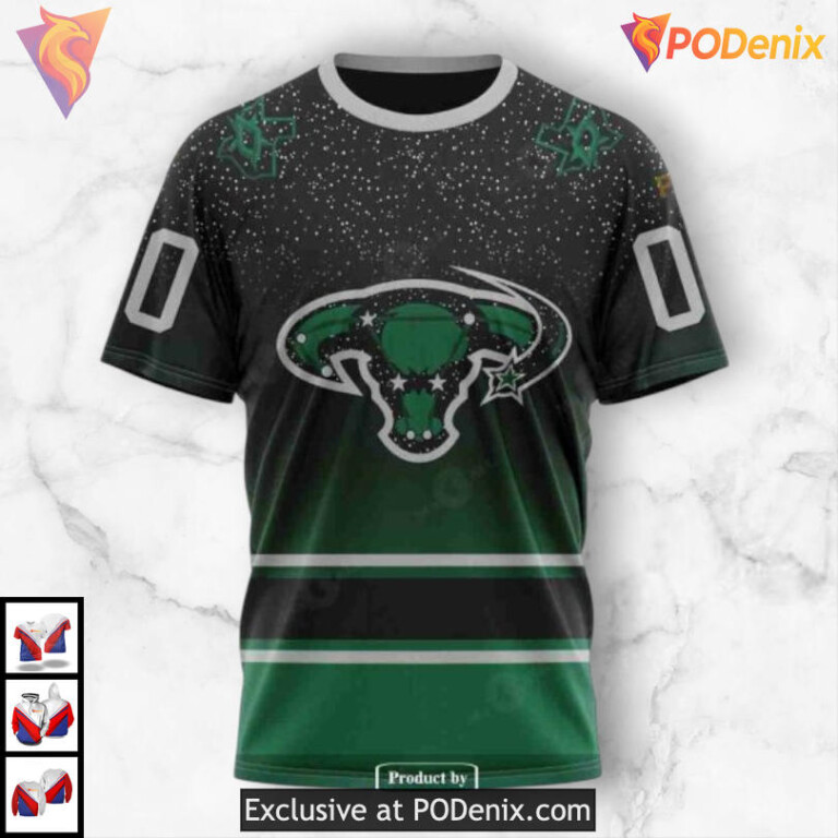 Retro Gradient Inspired Artwork Dallas Stars Winter Hoodie Custom 3D - 3