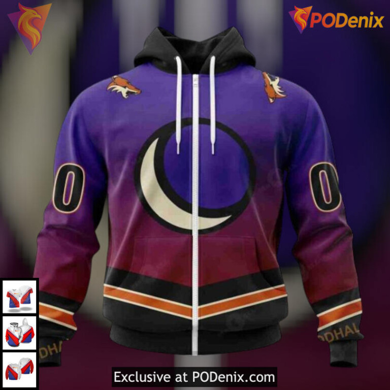Retro Gradient Inspired Design Arizona Coyotes Holiday Hoodie Special Hoodie - 1