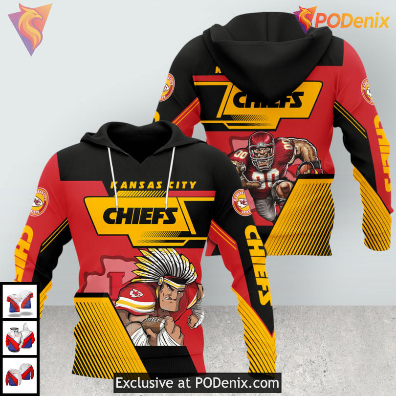 Retro Power Play Comic Kansas City Chiefs Hoodie For Men, Limited 3D Edition Retro Power Play Comic Kansas City Chiefs Hoodie For Men, Limited 3D Edition
