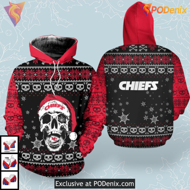 Retro Reindeer Holiday Kc Chiefs Mens Hoodie 3D Custom Fan Apparel
