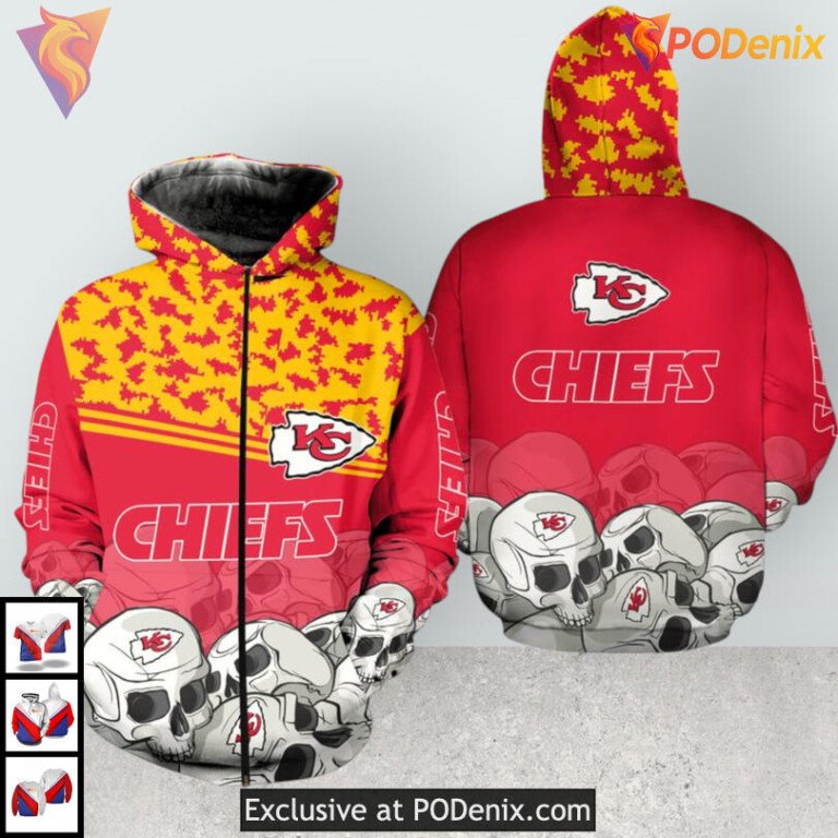 Retro Skeleton Crew Kansas City Chiefs Mens Hoodie 3D Streetwear Fan Design