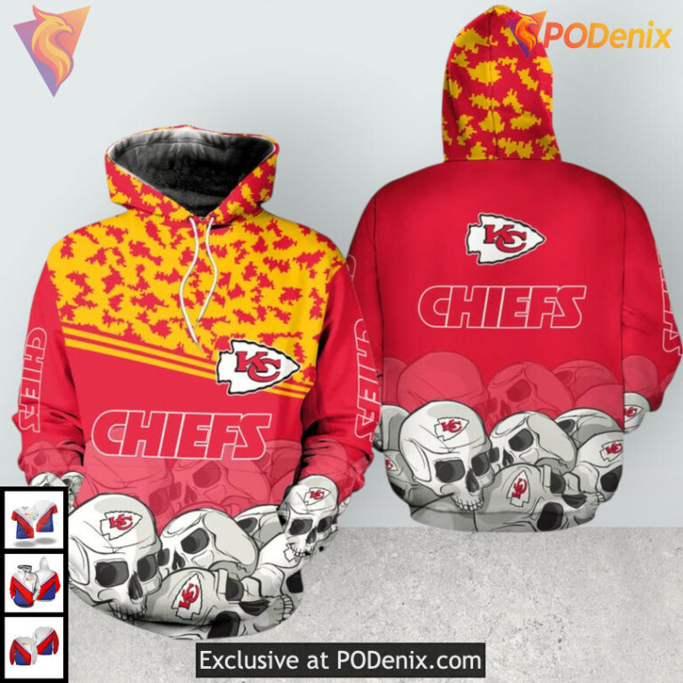 Retro Skeleton Crew Kansas City Chiefs Mens Hoodie 3D Streetwear Fan Design - 1
