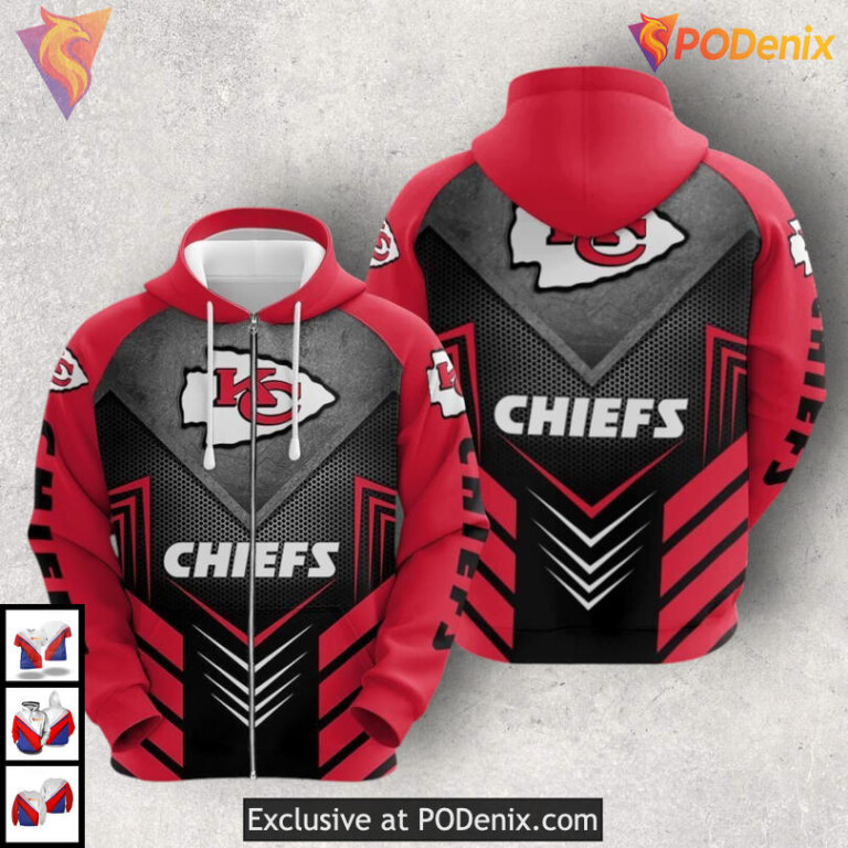 Retro Vector Print Kansas City Chiefs Womens Hoodie Custom All Over Print Gear