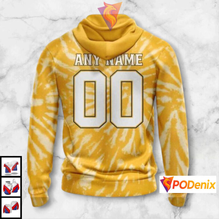 Retro Vintage Tie Dye Design Custom Pittsburgh Penguins Graphic Hoodie NHL 3D - 1