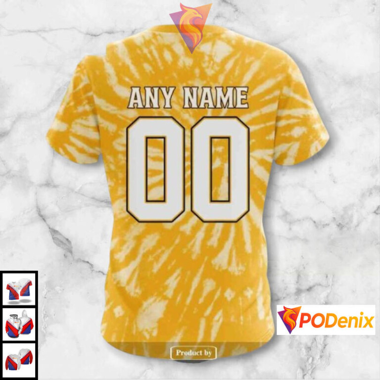 Retro Vintage Tie Dye Design Custom Pittsburgh Penguins Graphic Hoodie NHL 3D - 3