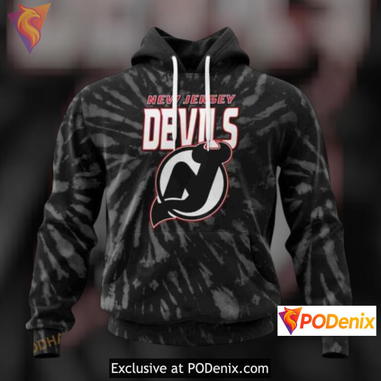 Retro Vintage Tie Dye Edition New Jersey Devils Full Print Hoodie Sweatshirt