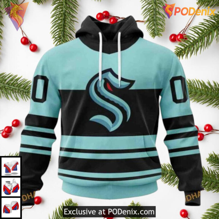 Reverse Retro 2025 Kit Tribute Edition Personalized Seattle Kraken Hoodie 3D
