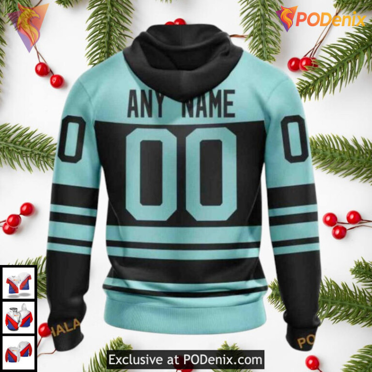 Reverse Retro 2025 Kit Tribute Edition Personalized Seattle Kraken Hoodie 3D - 2