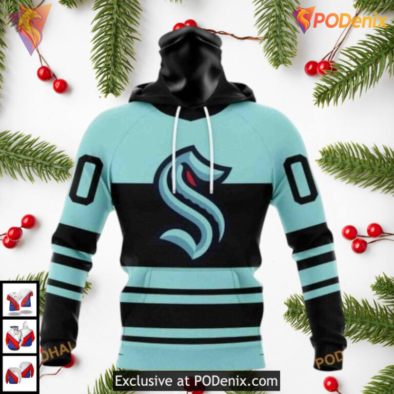Reverse Retro 2025 Kit Tribute Edition Personalized Seattle Kraken Hoodie 3D - 3