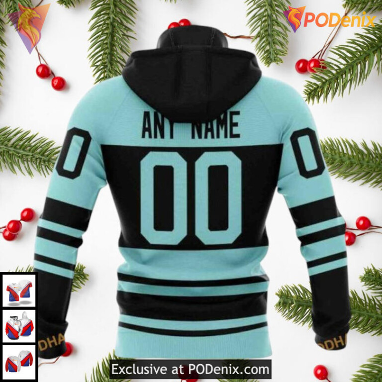 Reverse Retro 2025 Kit Tribute Edition Personalized Seattle Kraken Hoodie 3D - 4