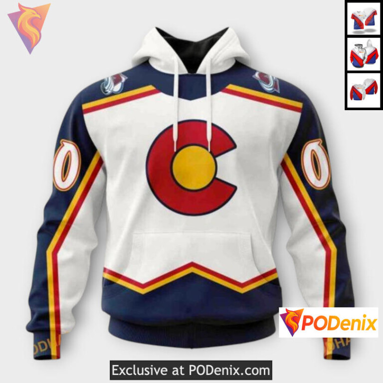 Reverse Retro 2025 Kits Tribute Colorado Avalanche All Over Print Hoodie Custom