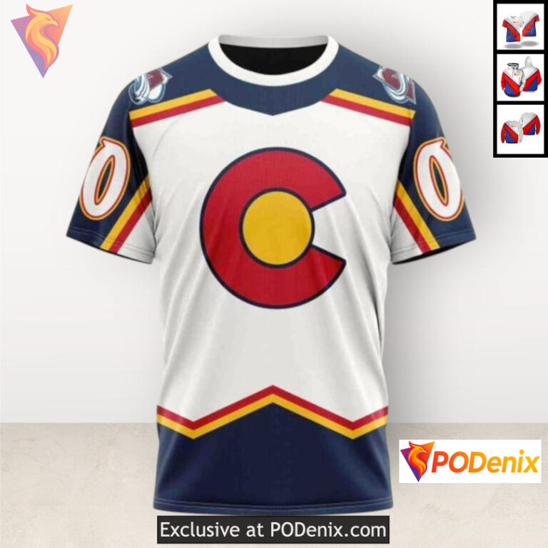 Reverse Retro 2025 Kits Tribute Colorado Avalanche All Over Print Hoodie Custom - 2