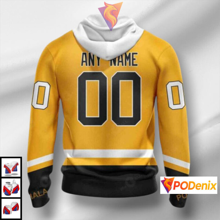 Reverse Retro 2025 Redesign NHL Pittsburgh Penguins Zip Up Hoodie Custom Edition - 1