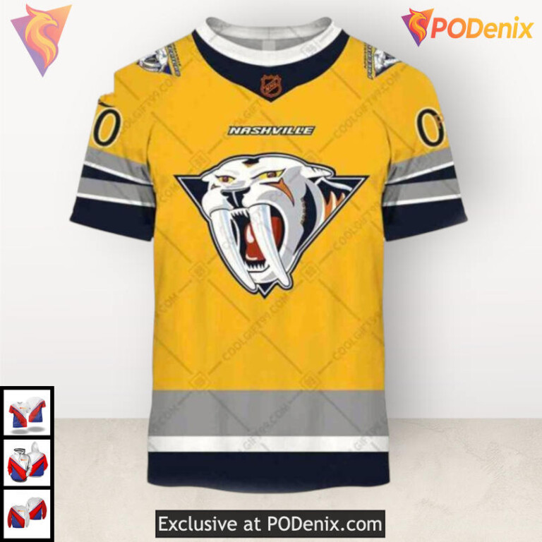 Reverse Retro 2025 Style Nashville Predators Womens Hoodie Custom 3D Edition - 1