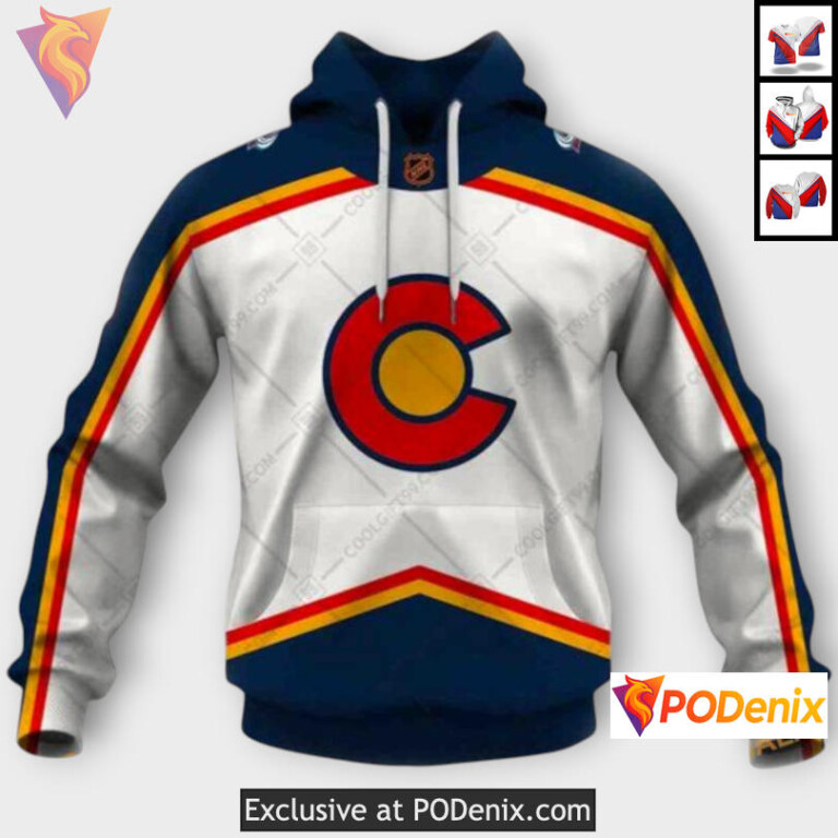 Reverse Retro 22-23 Concept Colorado Avalanche Hoodie 3D Custom 3D