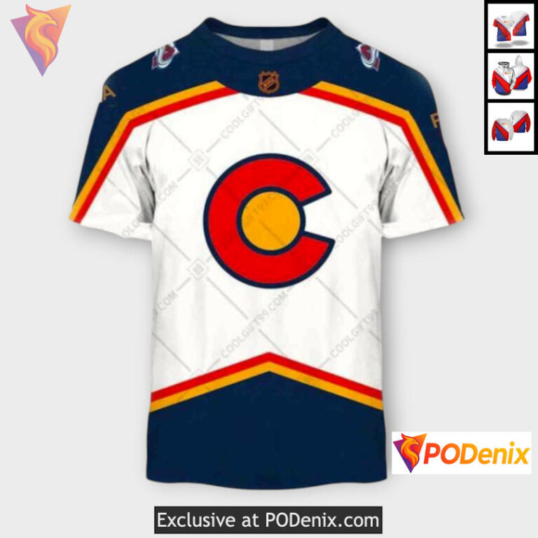 Reverse Retro 22-23 Concept Colorado Avalanche Hoodie 3D Custom 3D - 1