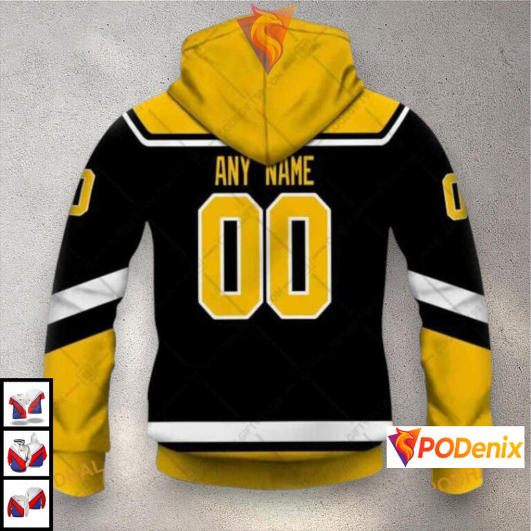 Reverse Retro 22–23 Edition NHL Pittsburgh Penguins Zip Up Hoodie 3D - 2