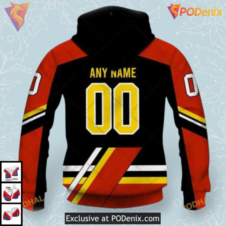 Reverse Retro 2223 Style Calgary Flames Full Print Hoodie 3D Sweatshirt - 2